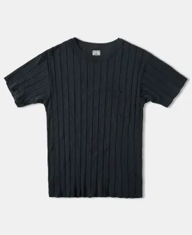 Lot 105 Drop Needle Ribbed Pocket T-Shirt - Charcoal Black