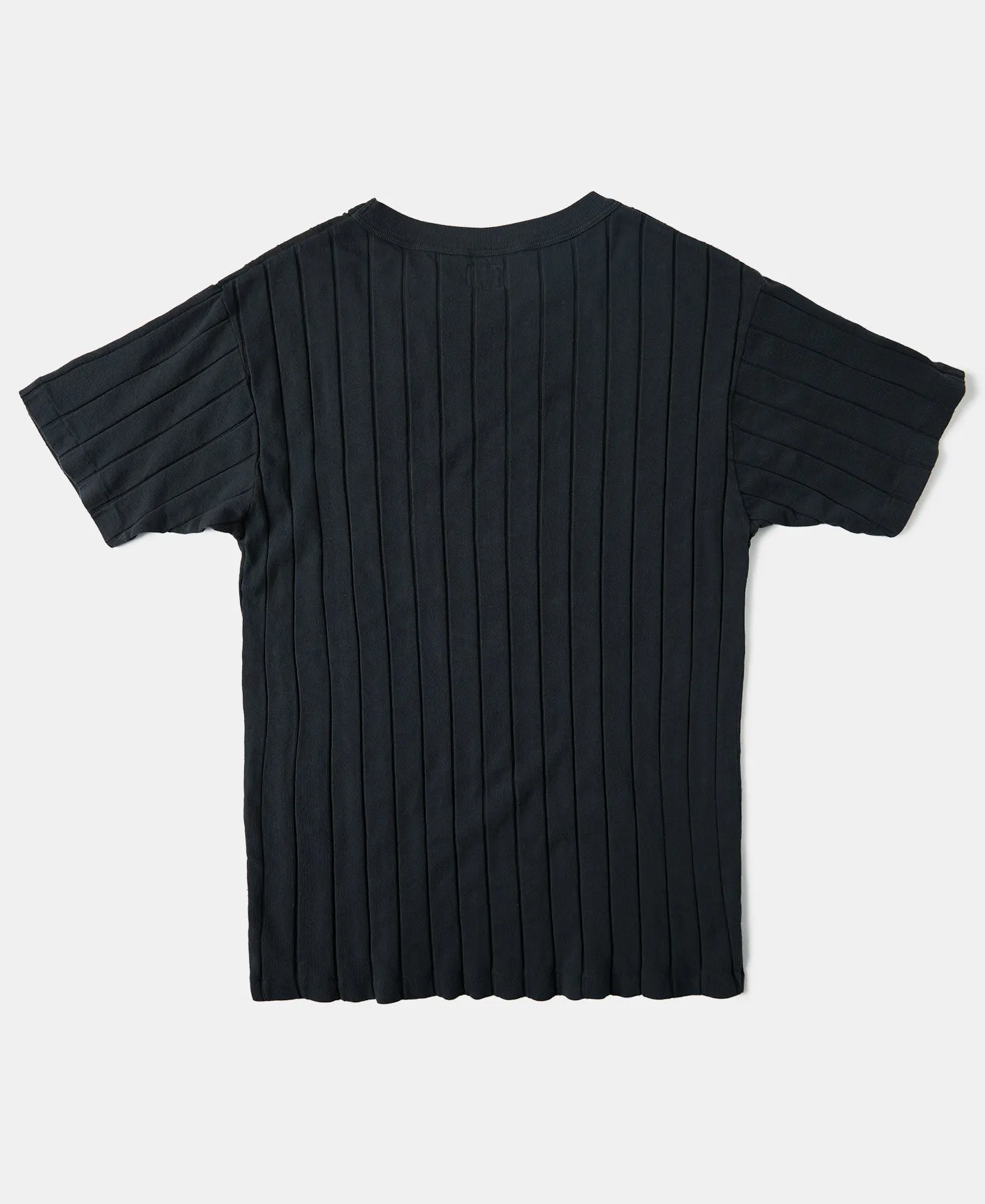 Lot 105 Drop Needle Ribbed Pocket T-Shirt - Charcoal Black