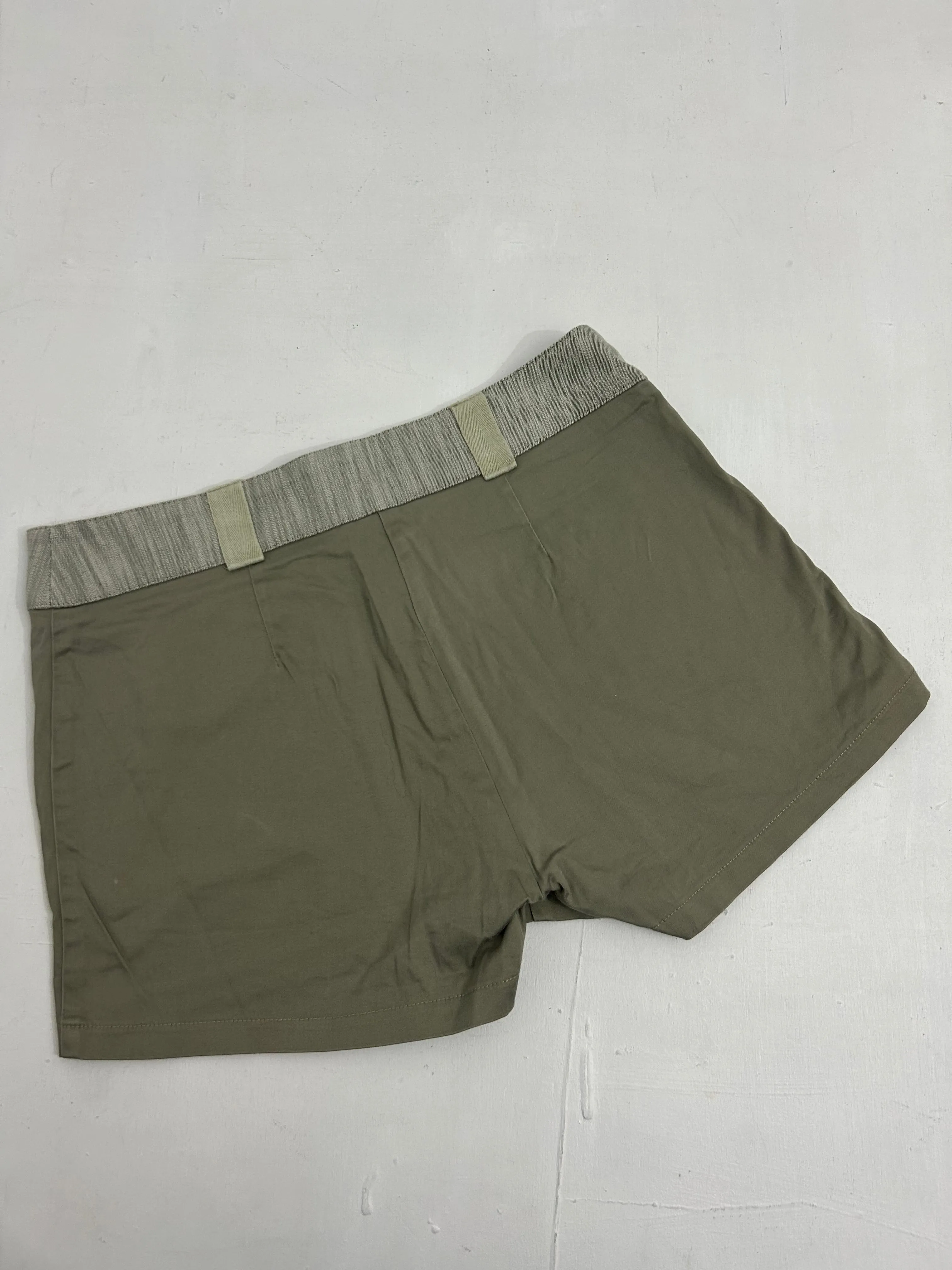 Low rise khaki cargo cotton mini/ micro short (S/M)