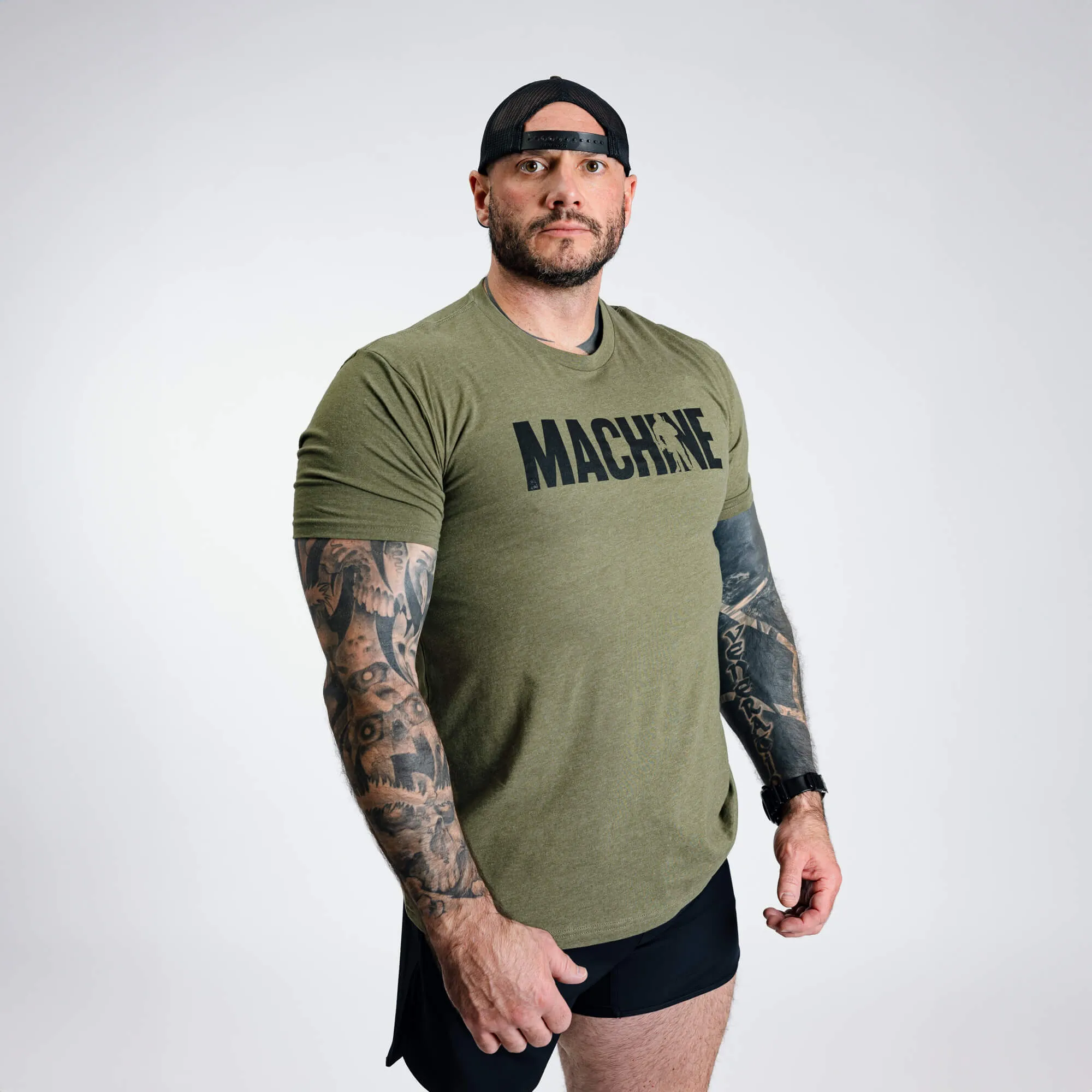 Machine Stamp Tee - Military Green