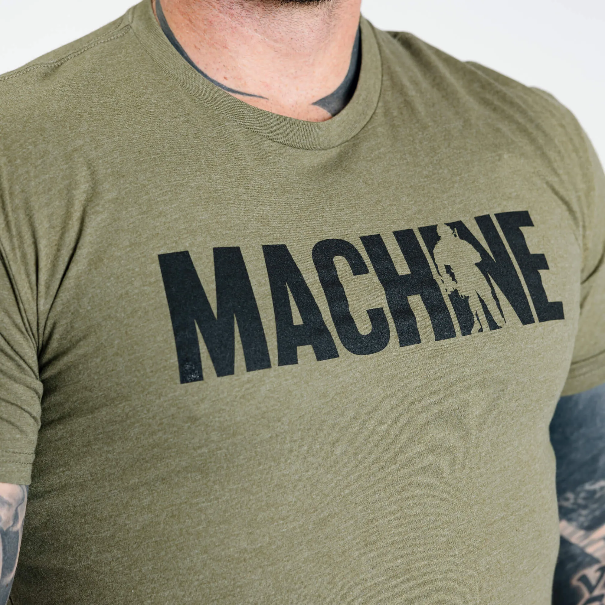 Machine Stamp Tee - Military Green