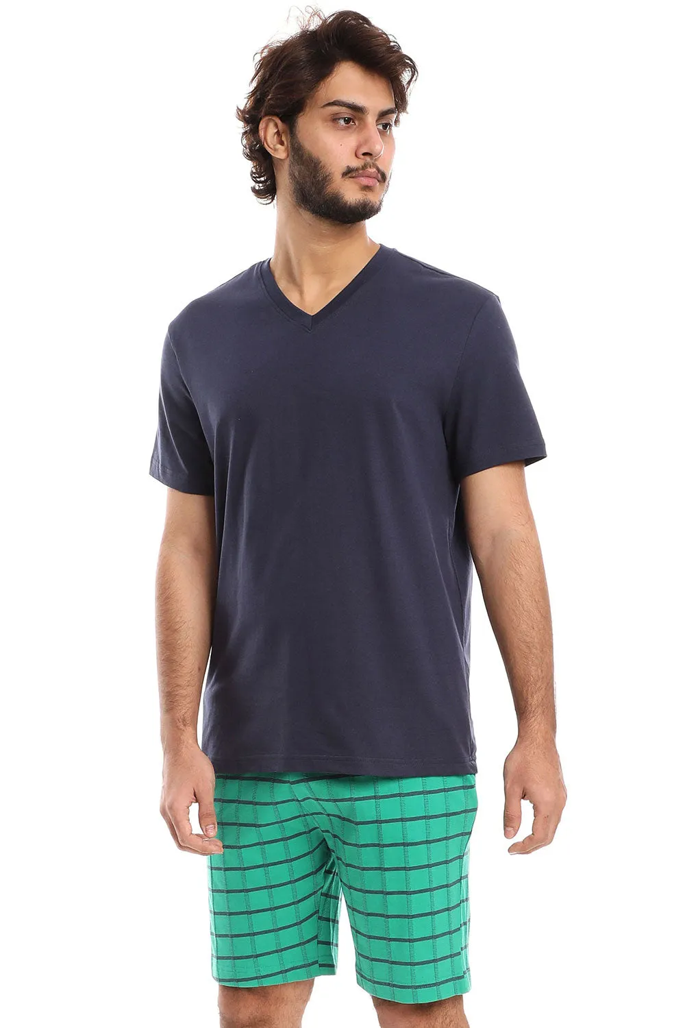 MEN’S GREEN/NAVY COMBO PJ SET