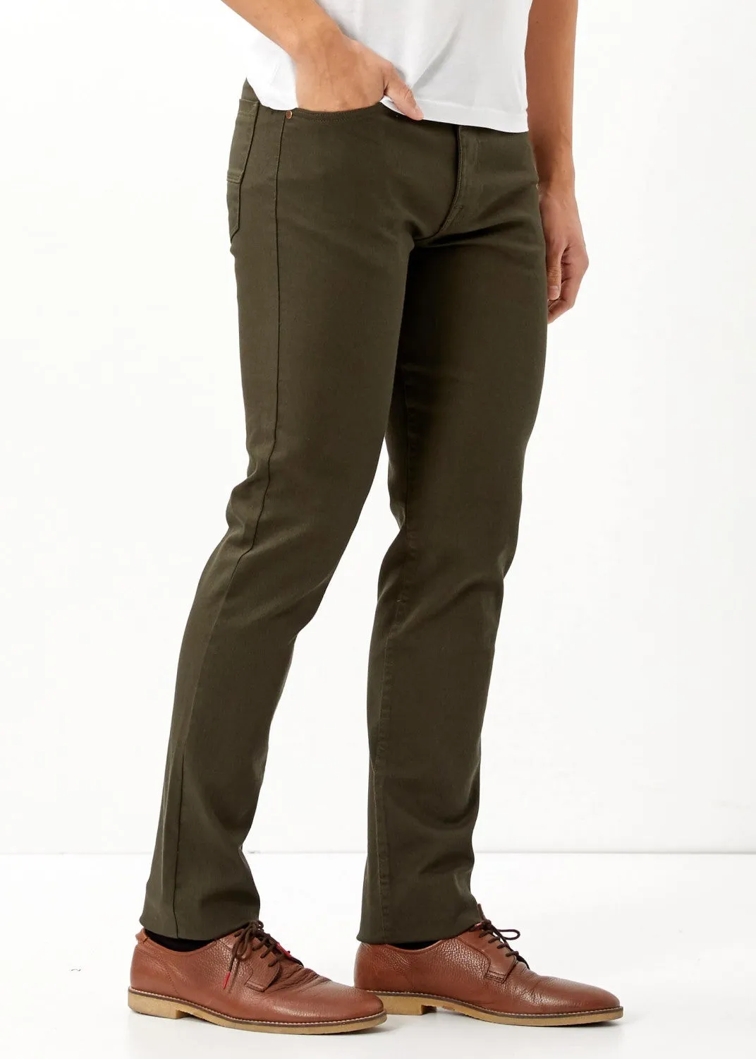 Men's Pocketed Khaki Slim Fit Pants