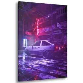 Midnight Thrills (AE86) Anime Car Canvas