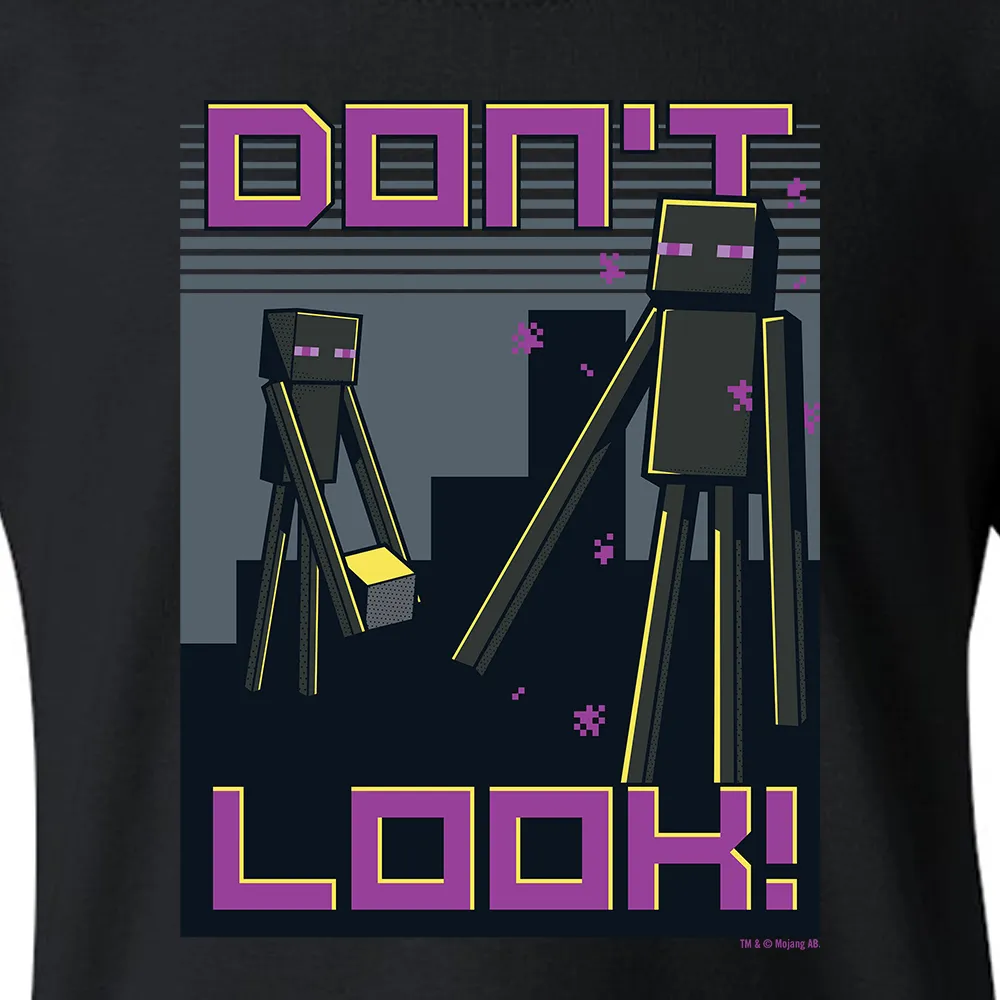 Minecraft Jolly Mobs Enderman Don't Look Kids Short Sleeve T-Shirt