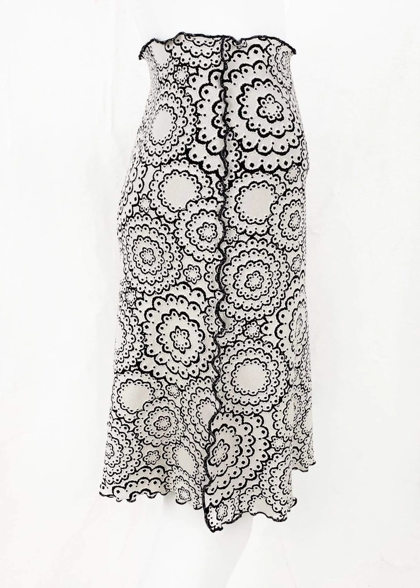 Moonbeam Doily Jacquard Knit Bias Skirt