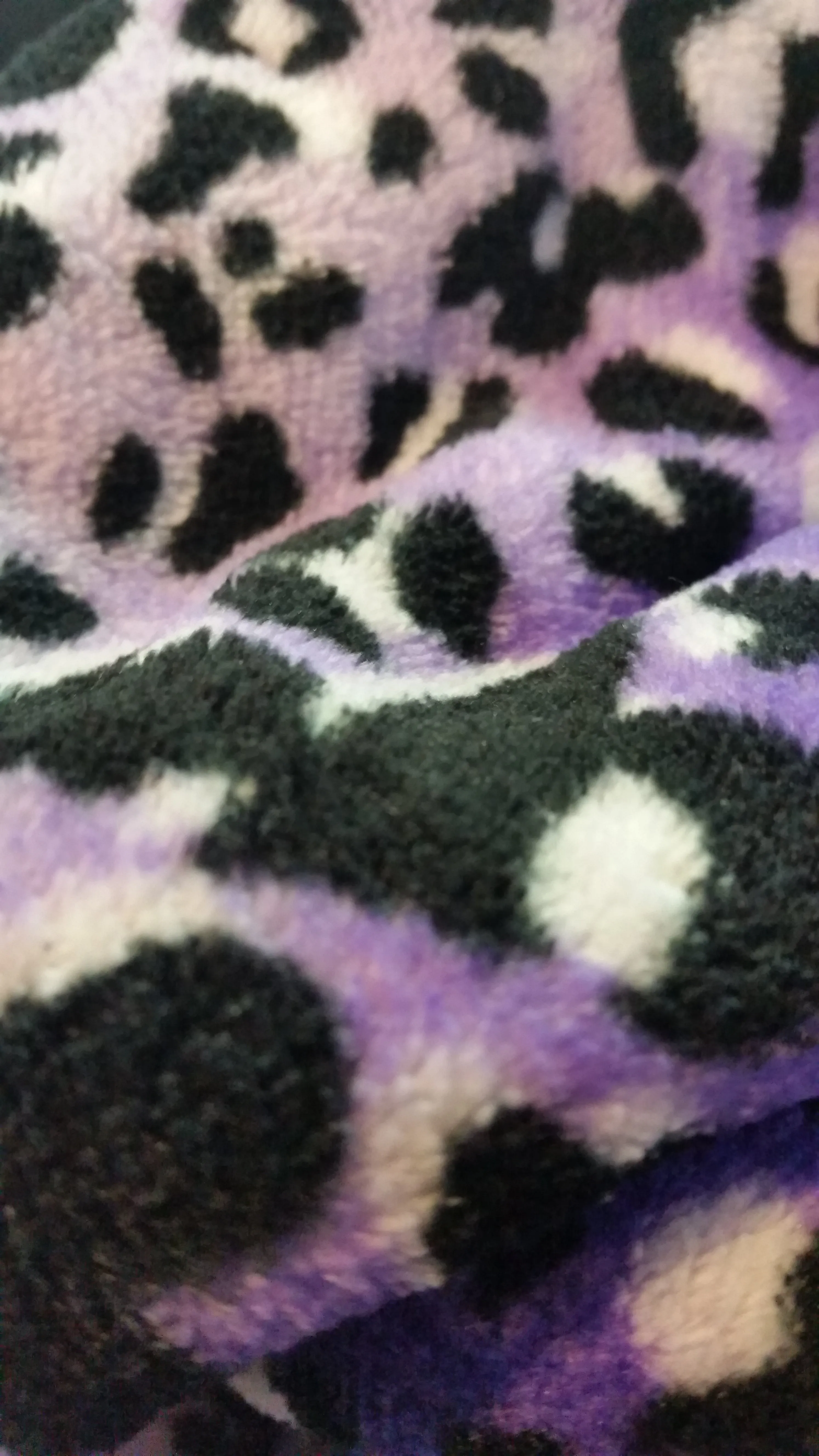 Purple Leopard Fleece PJ Set - Plus-Size