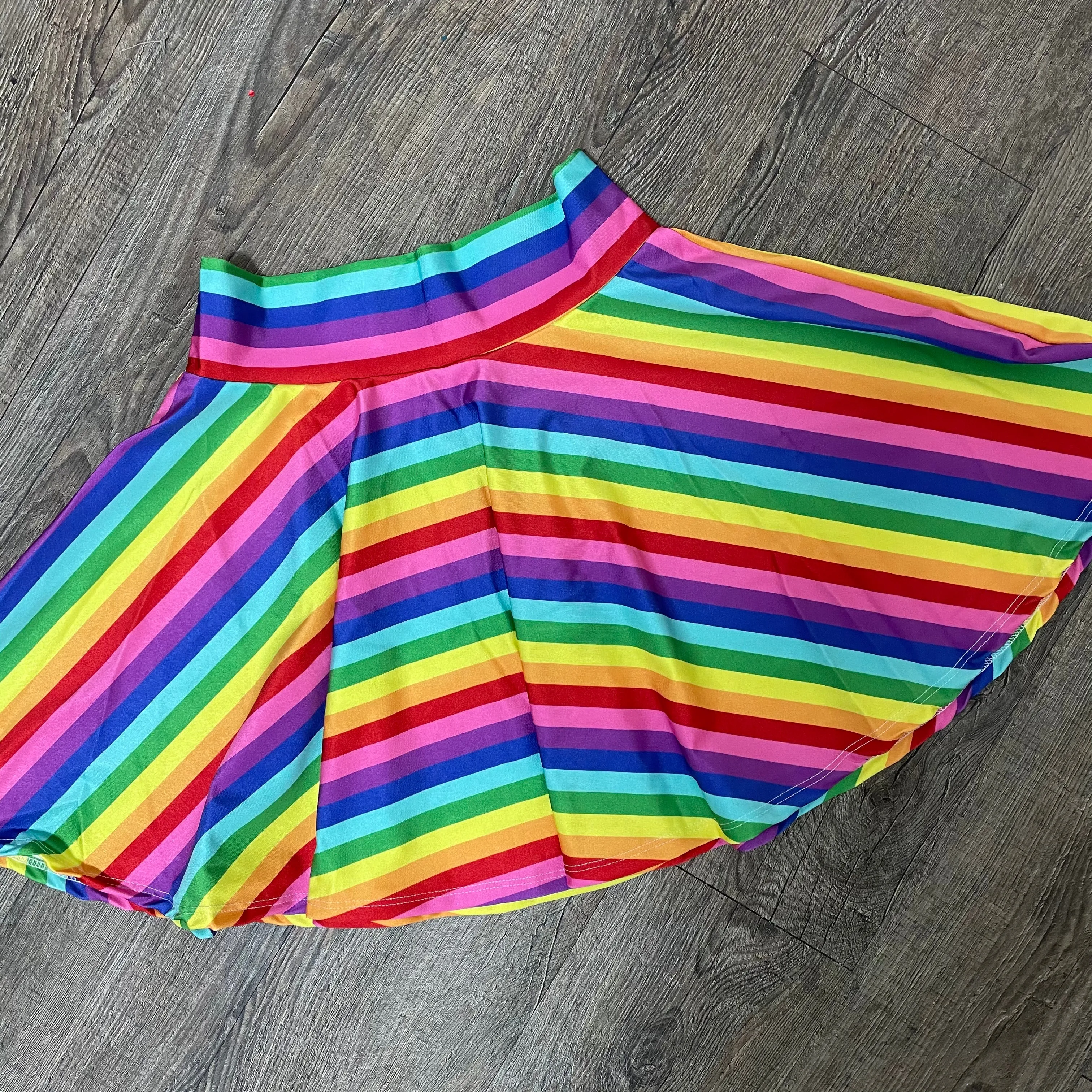 SALE - Rainbow Stripe Skater - Limited Sizes (Discontinued Fabric)