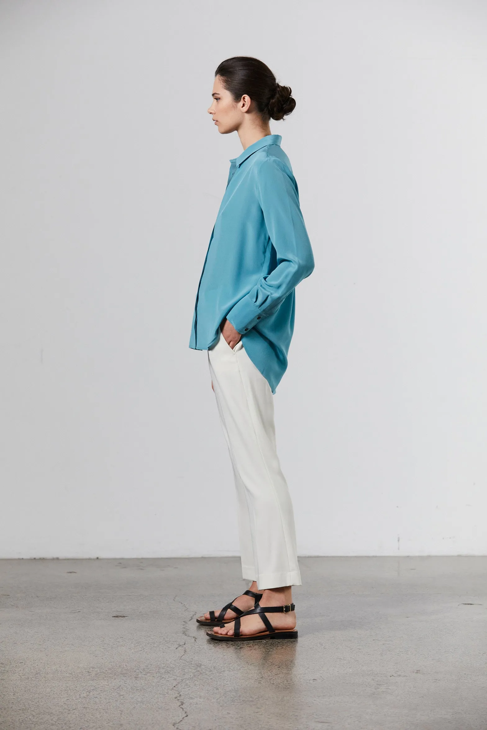 Silk Shirt - Cerulean