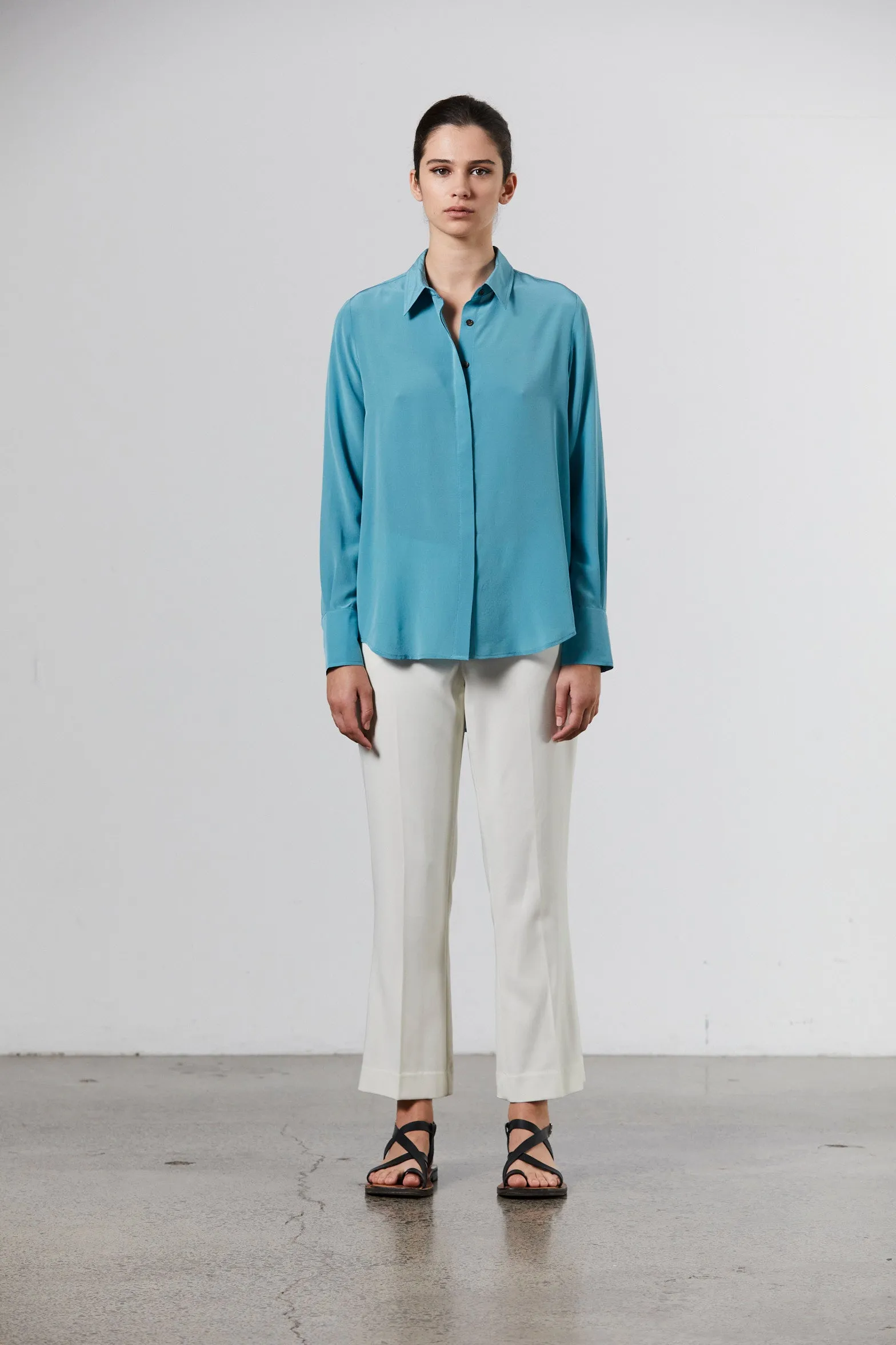 Silk Shirt - Cerulean