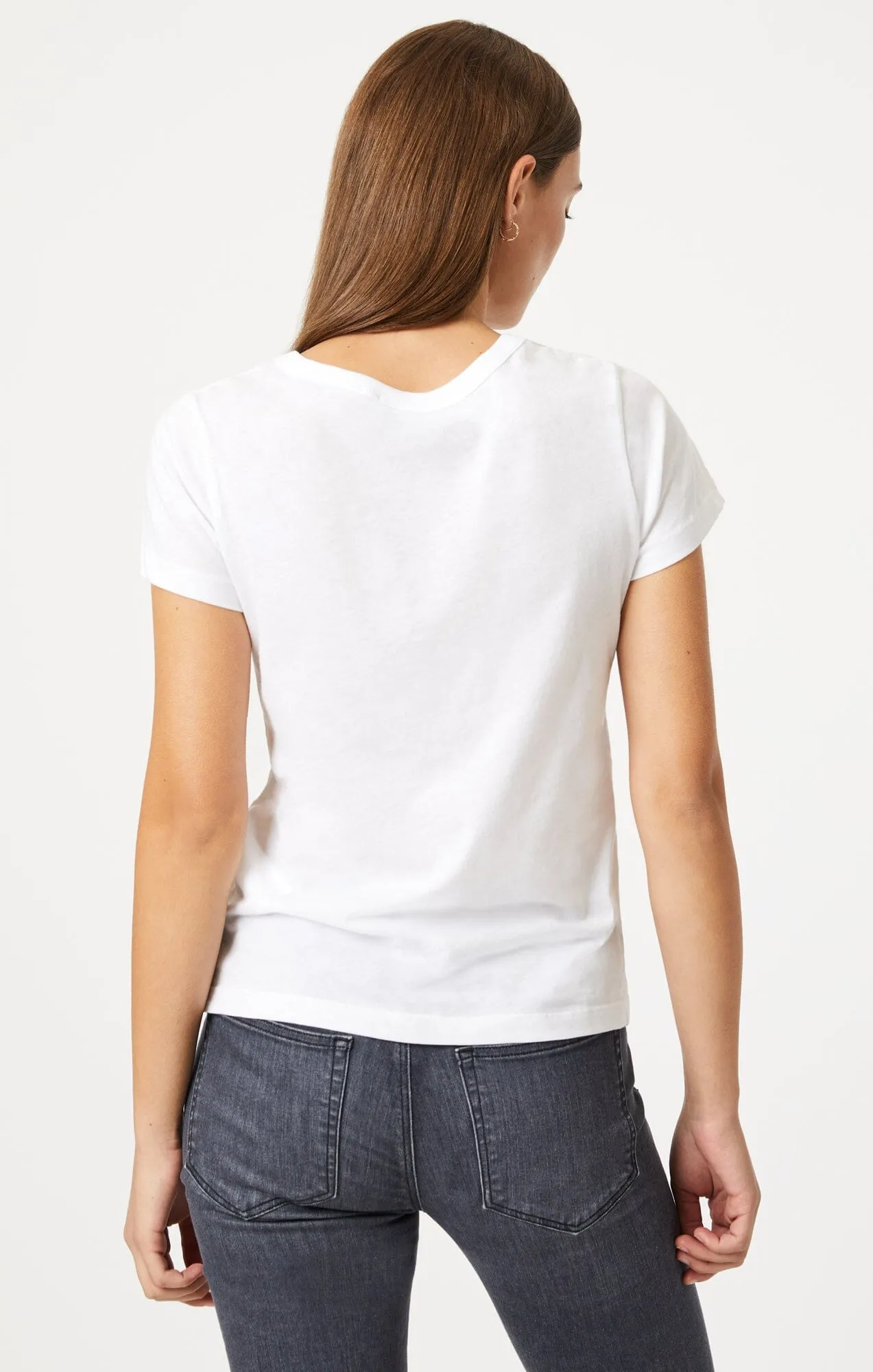 SLIM CREW NECK T-SHIRT IN WHITE