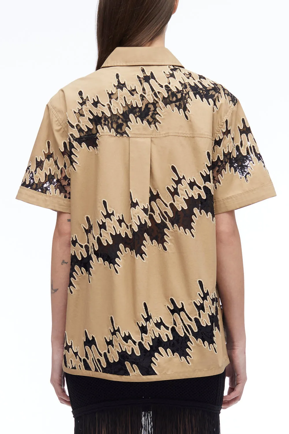 Squiggle Lace Camp Shirt