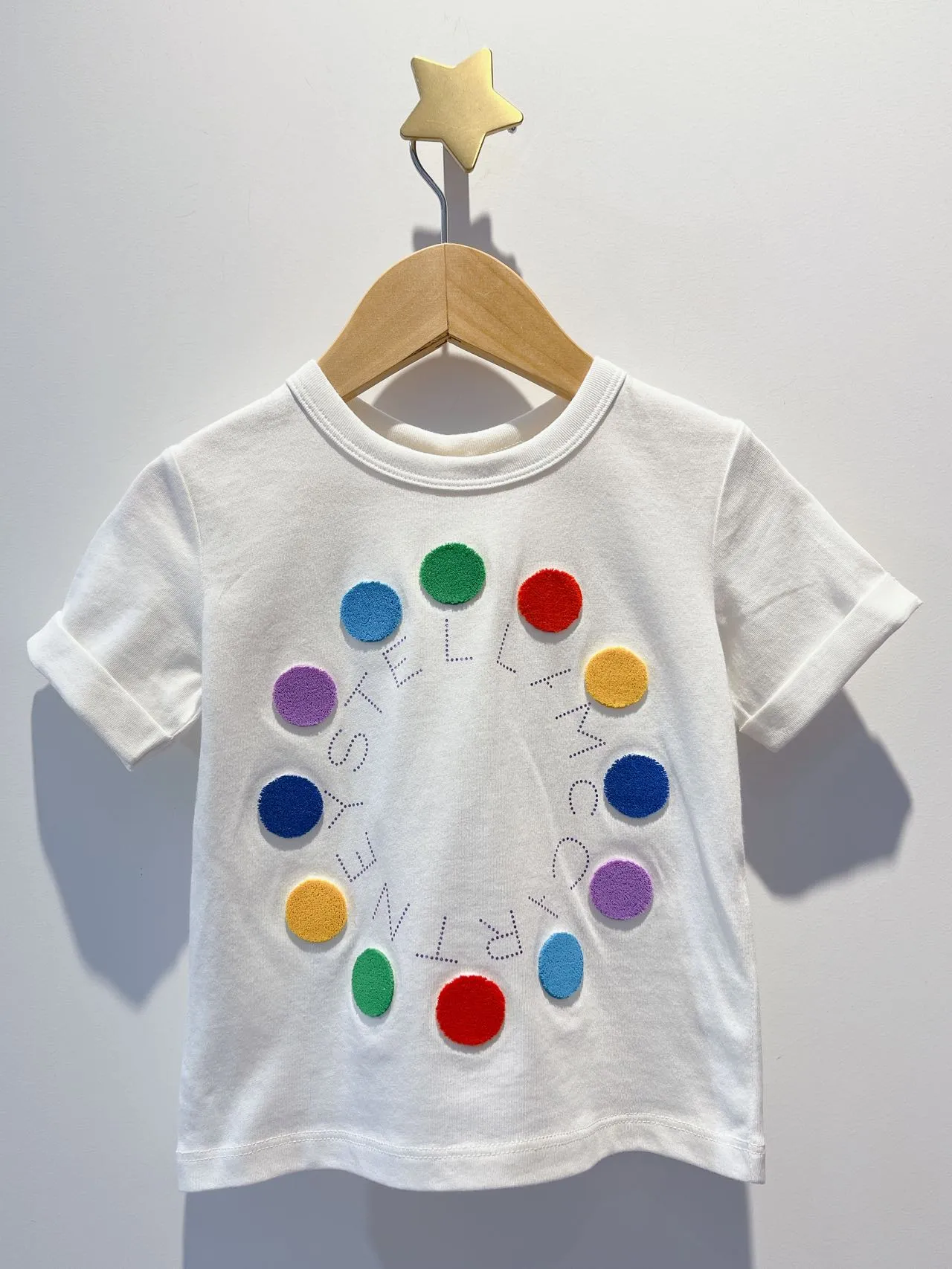 Stella McCartney Girls Ivory Organic Cotton T-Shirt