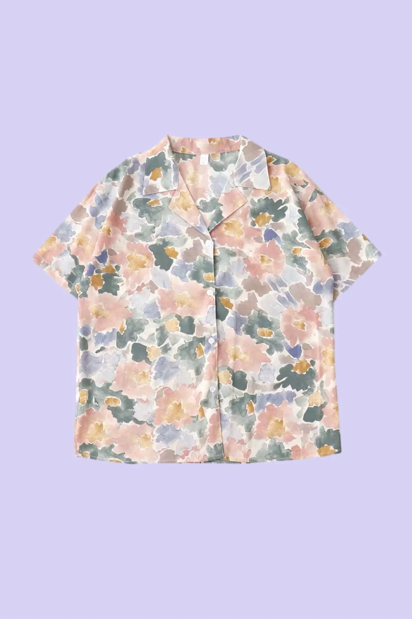 Summer floral  button up shirt