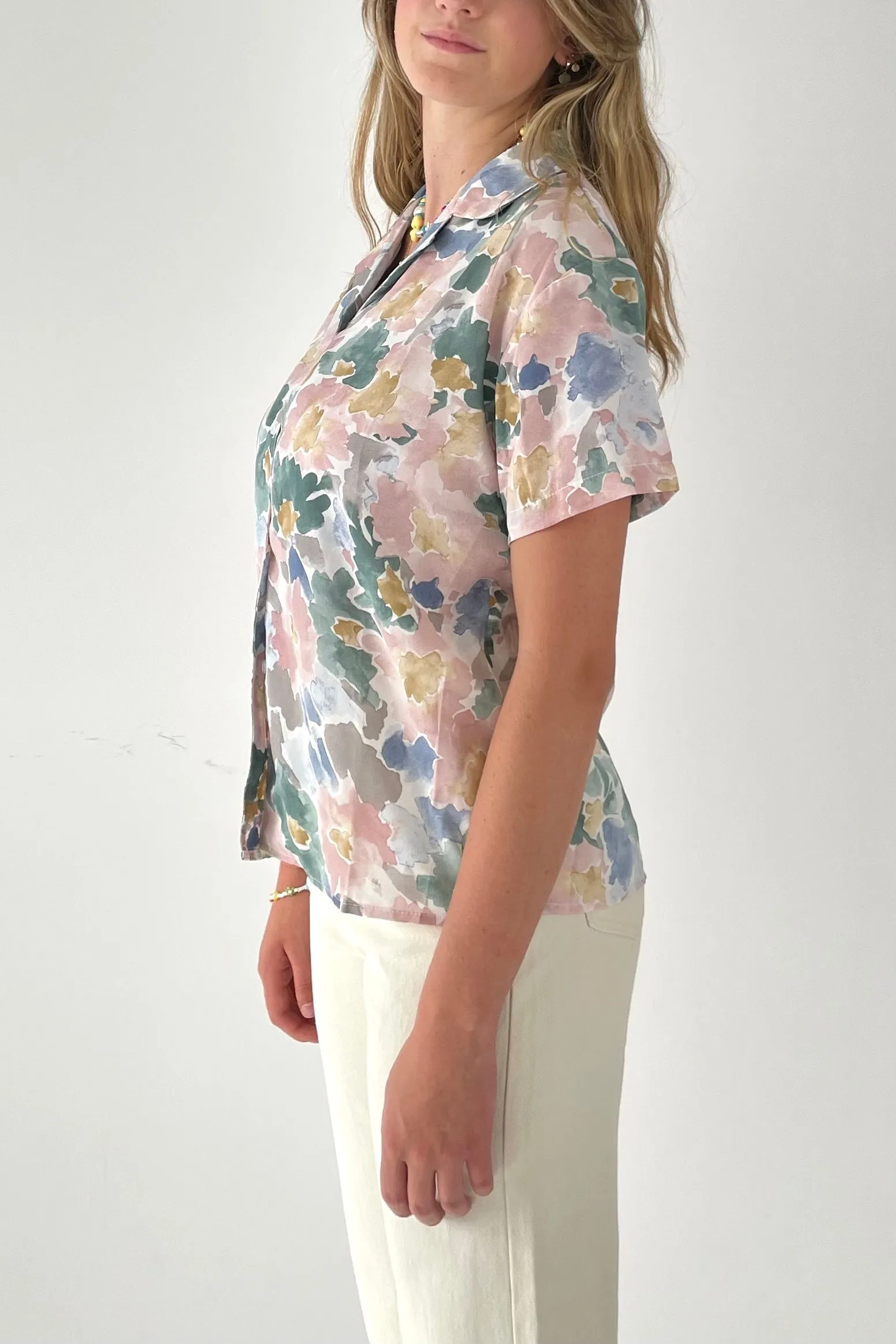 Summer floral  button up shirt