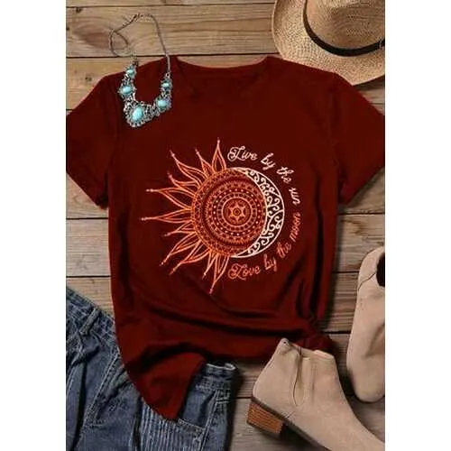 Sunflower Moon Print T-shirt