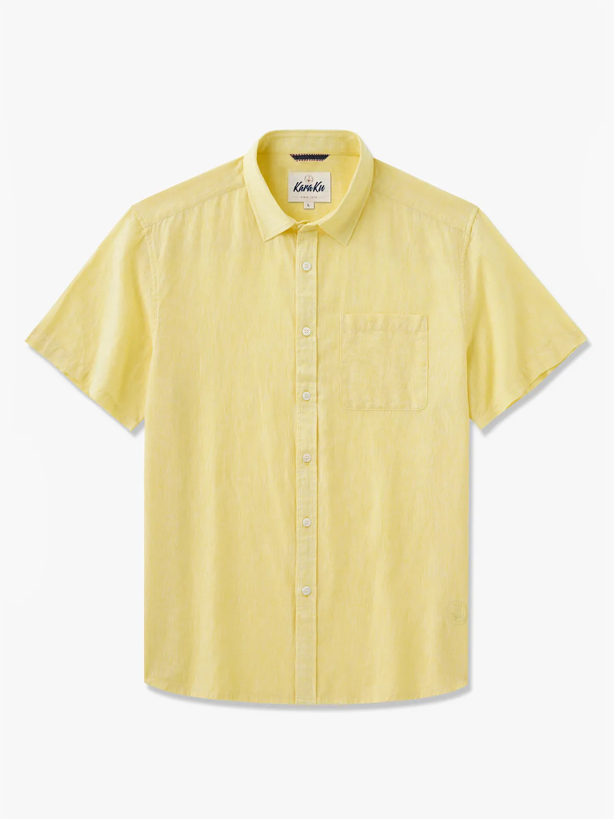 Sunny Light Yellow Cotton Linen Shirt