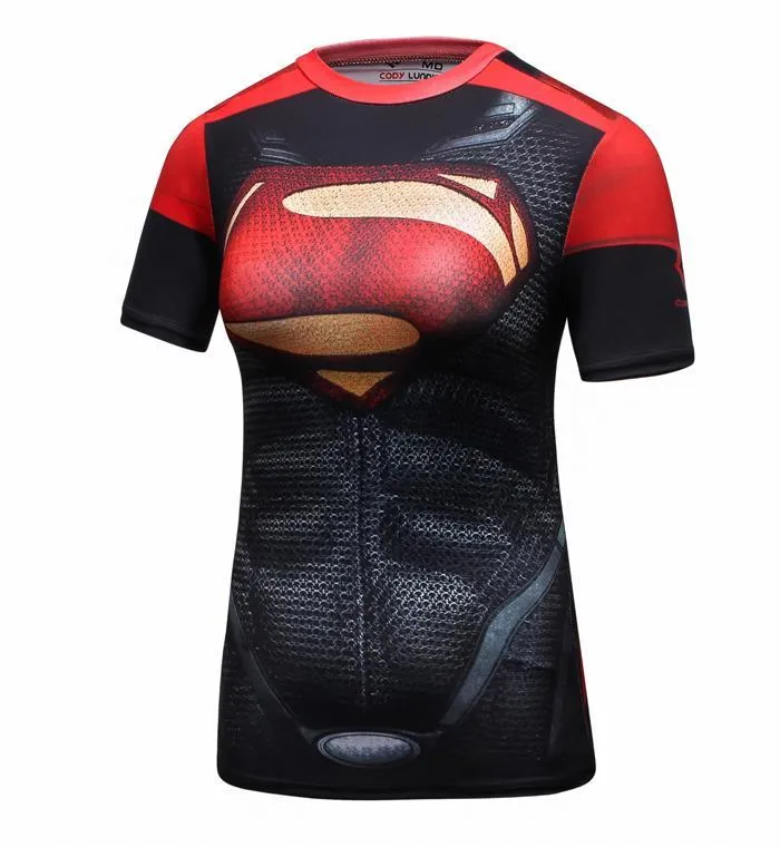 SUPERMAN Compression Shirt for Women (Short Sleeve)