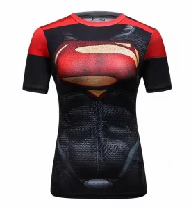 SUPERMAN Compression Shirt for Women (Short Sleeve)