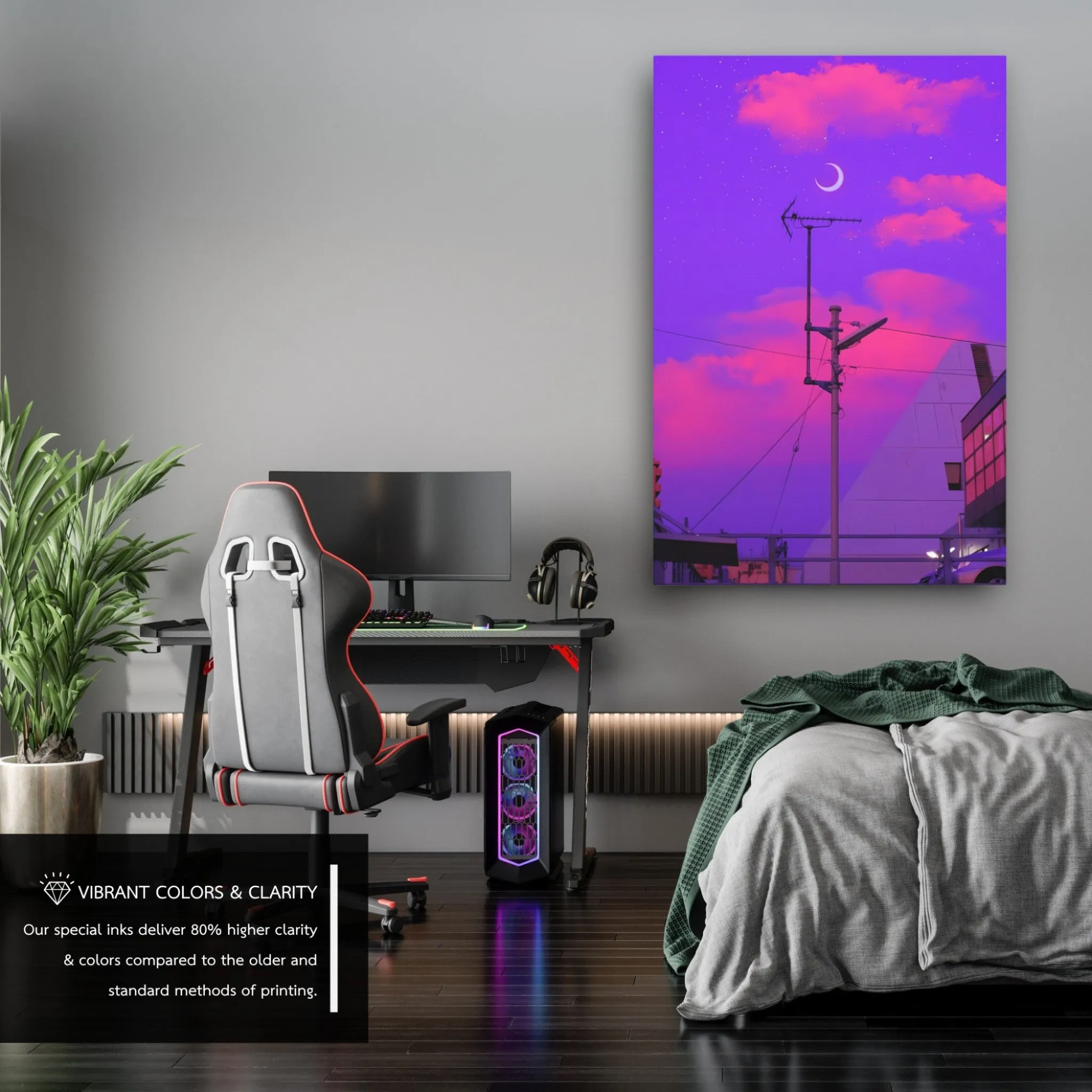 The Purple Sky (Aesthetic-World) Canvas