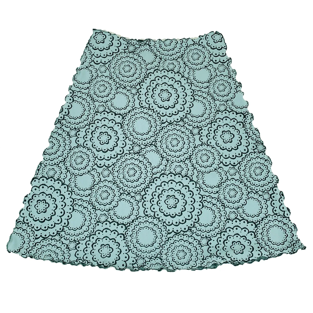 Tourmaline Doily Jacquard Knit Bias Skirt