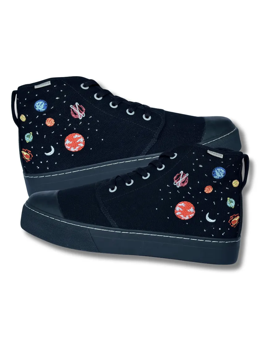 Universe Platform (White Stitching) High Top | Men's 8=Women's 9.5