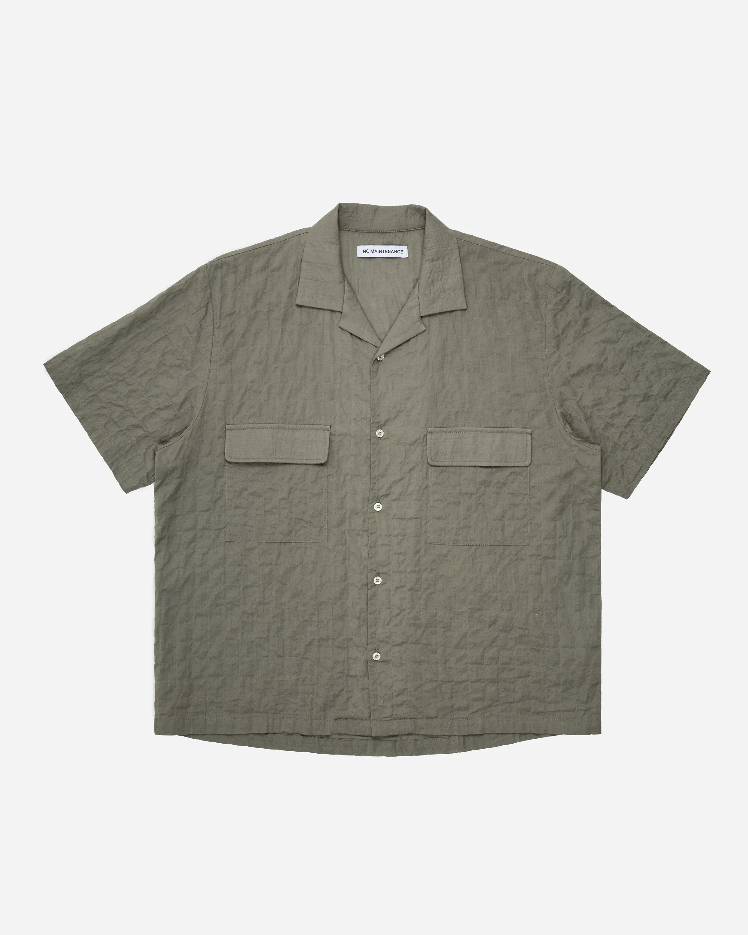 Wrinkled Dobby Short Sleeve Camp Shirt