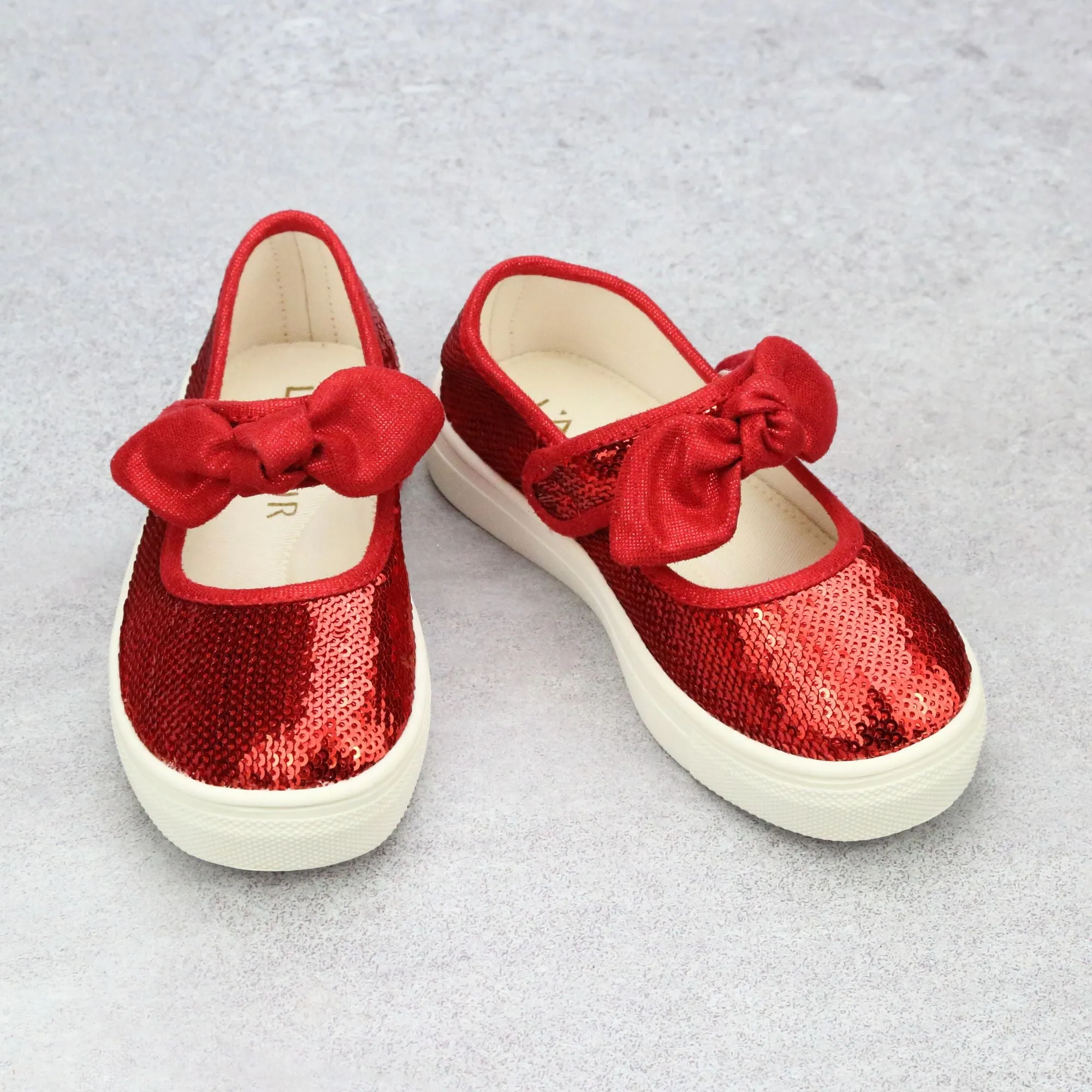 Zoe Toddler Girls Knotted Bow Canvas Mary Janes